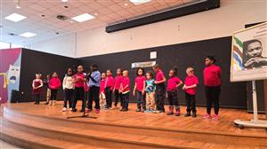 students performing a MLK tribute